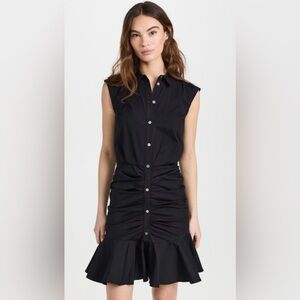 NWT Veronica Beard Ruched Shirtdress Size 8